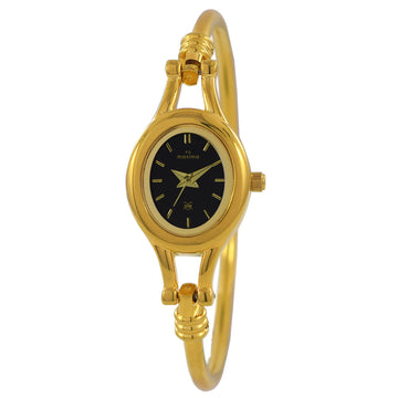 Maxima GOLD Women Black Dial Analogue Watch - 58851BMLY